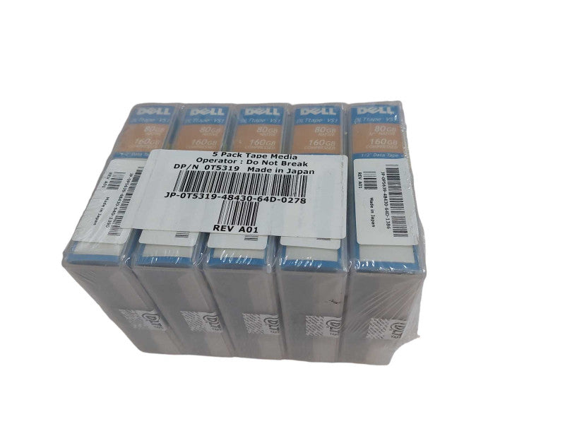 Dell DLT Tapes VS1 80GB Native 160GB Compressed Pack of 5 New Sealed  =