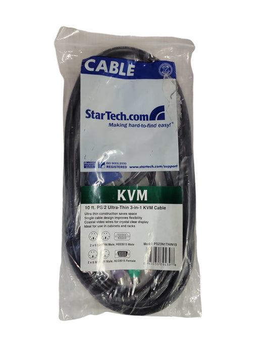 10ft PS/2 Ultra Thin 3-in-1 KVM Cable Q%