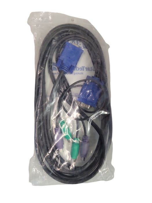 10ft PS/2 Ultra Thin 3-in-1 KVM Cable Q%