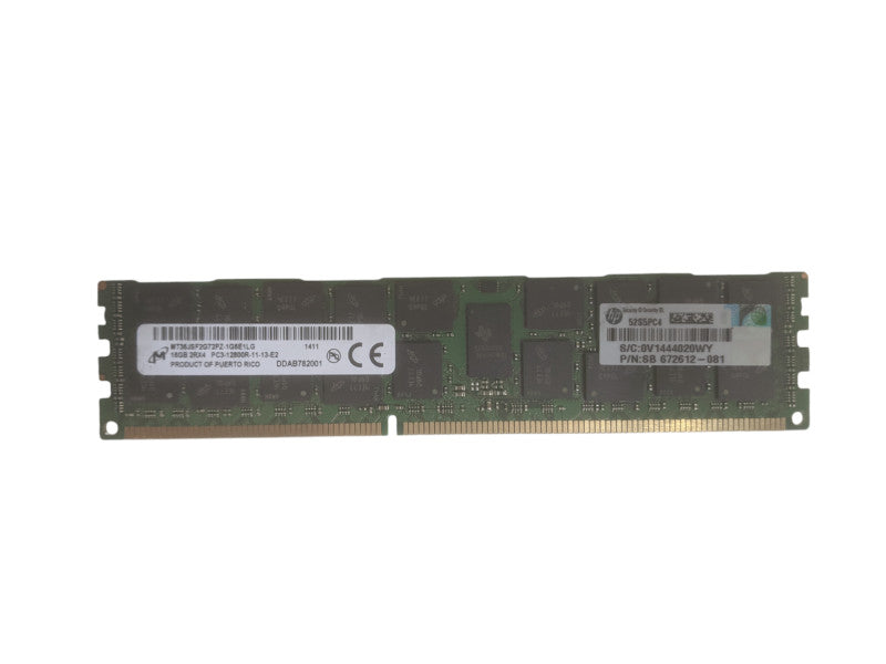 Micron 16GB 2RX4 PC3-12800R | Server Memory Q