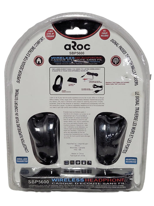 New AROC SBP-5600 Wireless Headphone _