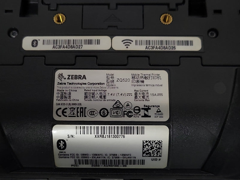 Zebra ZQ520 Mobile Barcode Thermal Printer Q_
