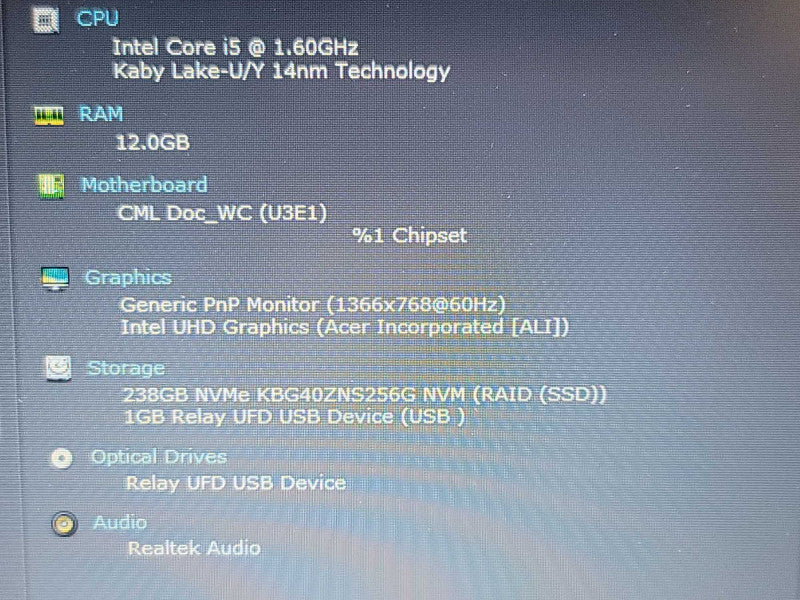 Acer Aspire 5| i5-10210U| 12GB DDR4| 256GB SSD  β Lap200