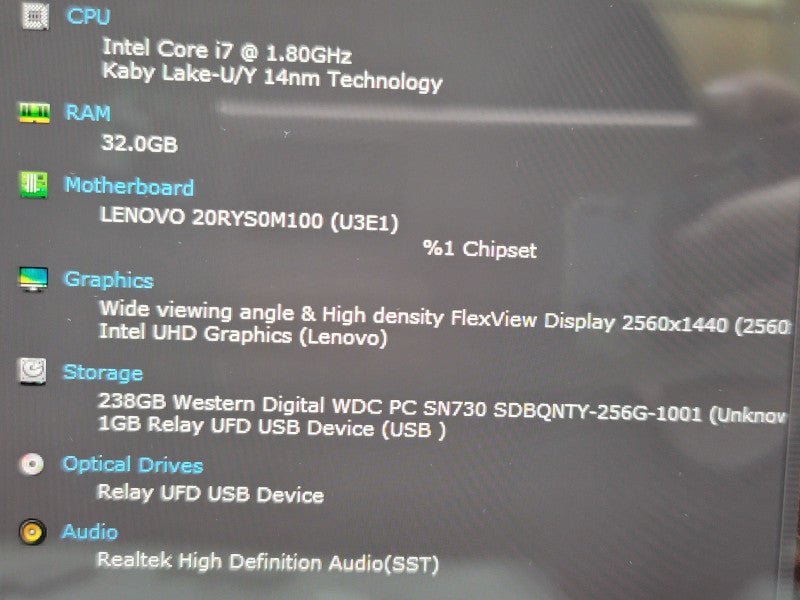 Lenovo ThinkPad T490| i7-10510u | 32GB DDR4| 256GB SSD| 2K Screen | READ   β Lap200