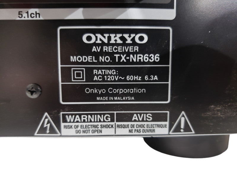 Onkyo TX TX-NR636 7.2 Channel 300 Watt Receiver
