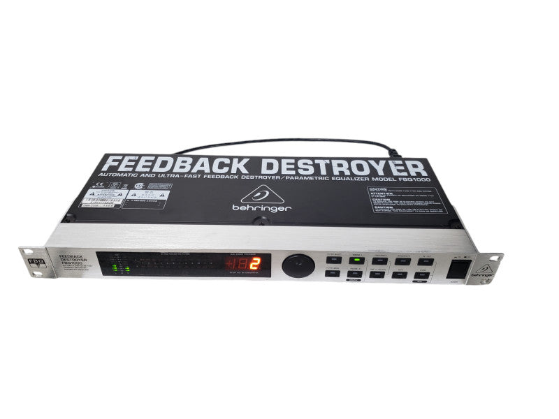 Behringer Automatic and Ultra-Fast Feedback Destroyer Preametric EQ FBQ1000 Q W/ Rack Mount