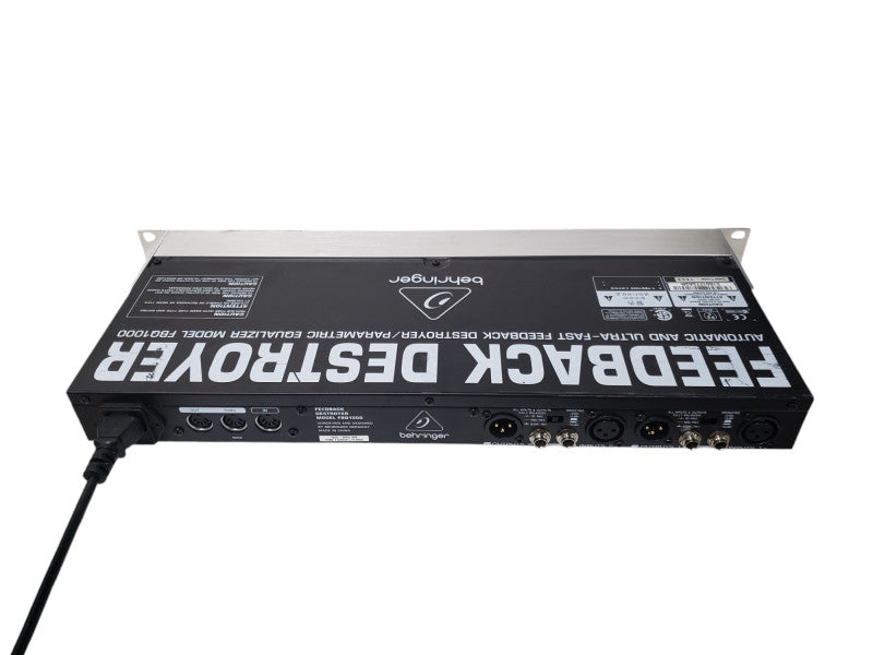 Behringer Automatic and Ultra-Fast Feedback Destroyer Preametric EQ FBQ1000 Q W/ Rack Mount