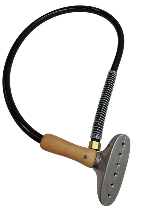 Vintage Wooden Handled Solid Alluminum Head Jiffy Steamer Made in USA 1940 =