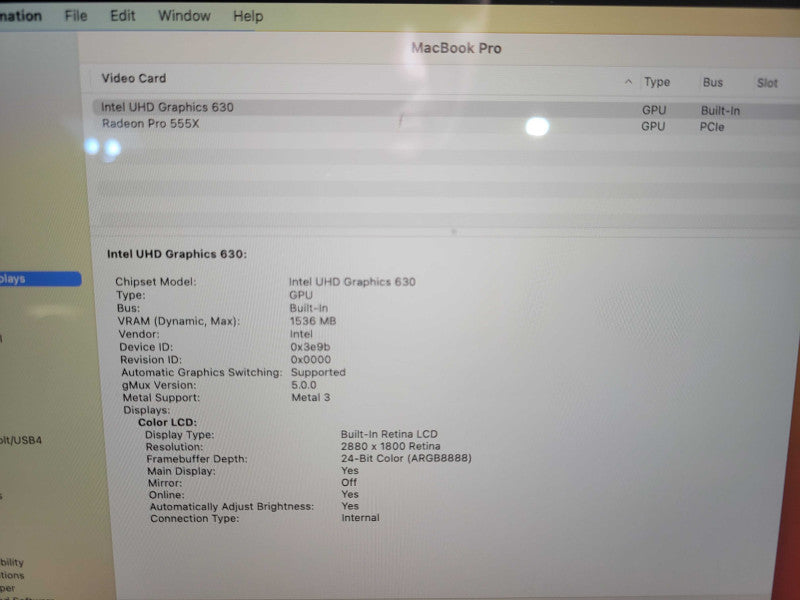 Apple Macbook Pro 2019 16" 6-Core i7-9750H @ 2.6GHz 32GB DDR4 250GB SSD  !