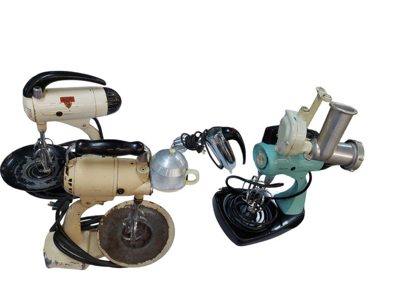 Vintage Sunbeam Collection of Fine Old Mixers and Beverley Teapot England  =
