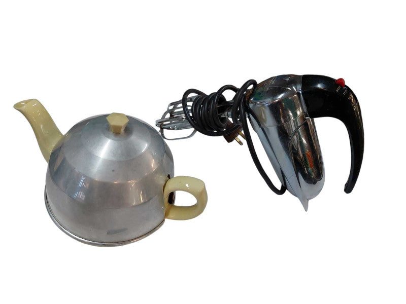 Vintage Sunbeam Collection of Fine Old Mixers and Beverley Teapot England  =