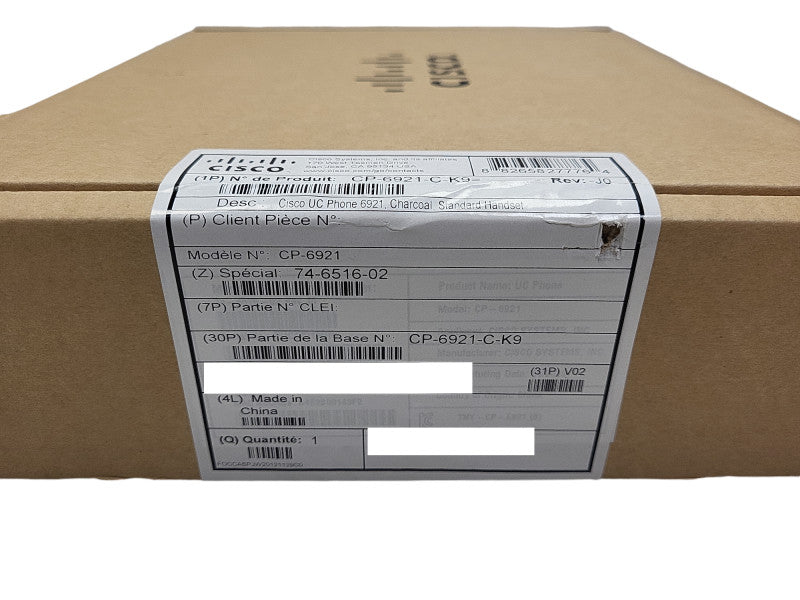 Cisco UC Phone 6921 Model CP-6921 Charcoal Gray CP-6921-C-K9 Brand New Q$