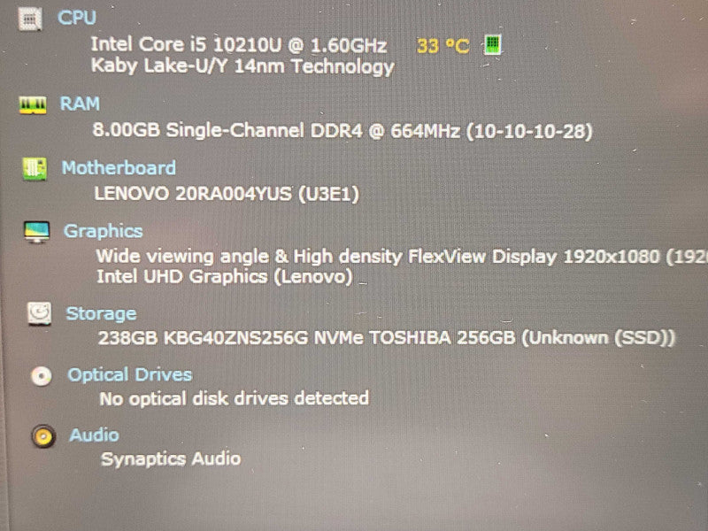Lenovo ThinkPad E14| i5-10210U| 8GB DDR4| 256GB NVMe  BIOS LOCK READ   β BudLap