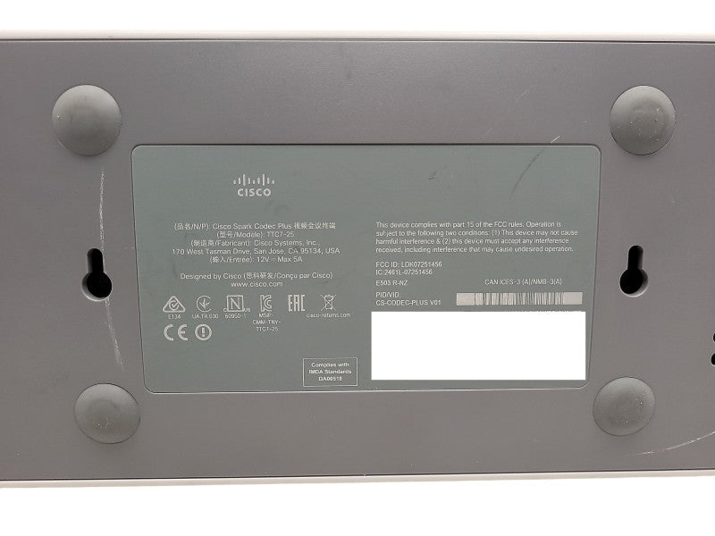 Cisco Webex Codec Plus TTC7-25 Video Conference Room CS-CODEC-PLUS - No Adapter $