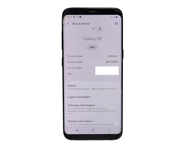 Samsung Galaxy S8 64GB (SM-G950W) READ $