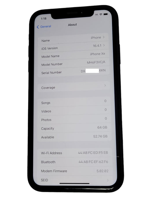 Apple iPhone XR 64GB UNLOCKED, READ  _
