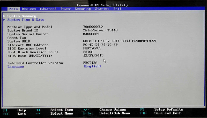Lenovo ThinkServer TS440, Xeon E3-1245 v3 3.40GHz, 16GB RAM, 4x 2TB SAS