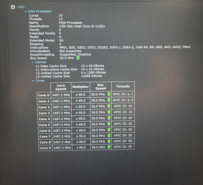 Lenovo ideapad 5 15IAL7 i5-1235U (12 Gen.) 8GB RAM 256GB SSD  Lap200