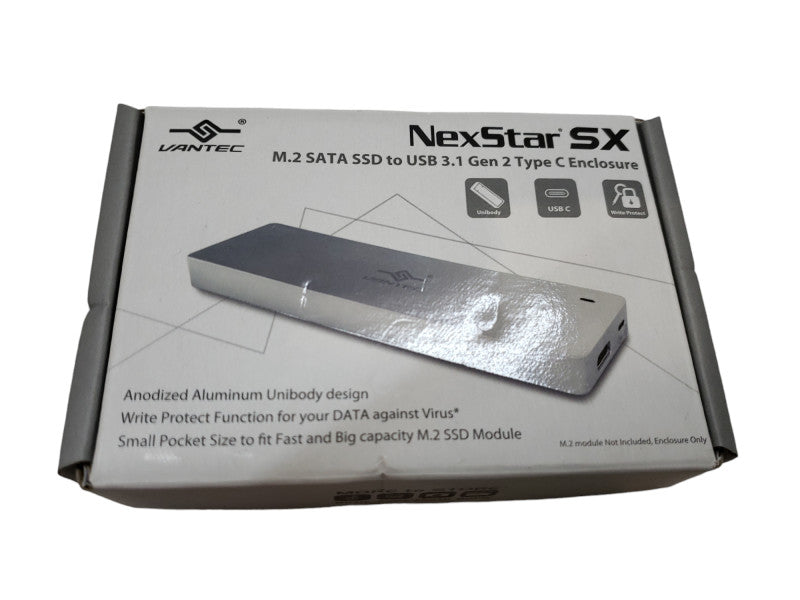 960GB Vantec NexStar SX m.2 SATA SSD to USB 3.1 Gen 2 Type Enclosure +