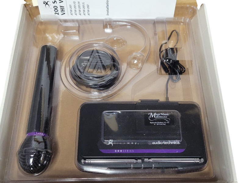 Audio Technica ATW-202-TB VHF Wireless system, READ _