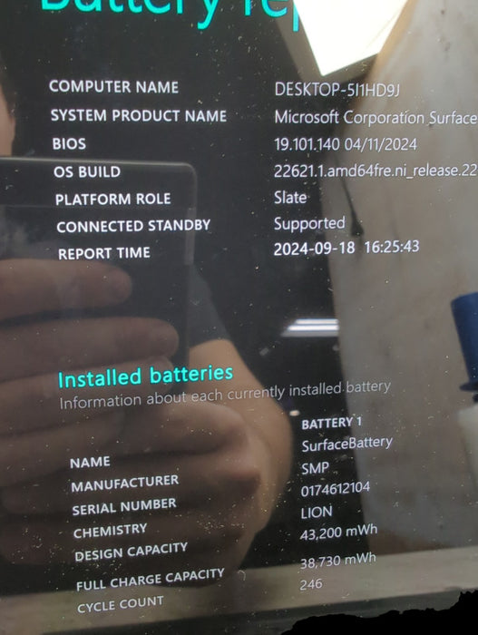 Surface Pro 7 12.3” A1866 Intel 4 Core i5-1035G4 @ 1.10Ghz 8GB RAM & 256GB - Lap200