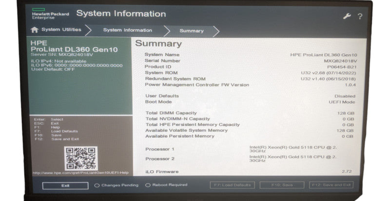 HP DL380 Gen10 2U | 2x Xeon Gold 5115 | 128GB DDR4 | No HDD | P408i