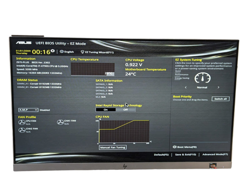 ASUS  Z97I-PLUS mini ITX Intel Core i7-4790S @ 3.20Ghz 16GB RAM  -