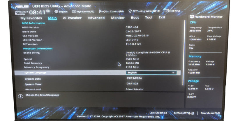 Asus Prime Z270-A Motherboard | Core i5-6600k | 16GB DDR3 | 2xM.2 Slots, I/O Shield