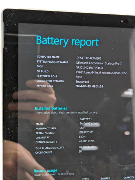 Surface Pro 7 Intel Core i7-1065G7 16GB RAM & 256GB PLEASE READ  -