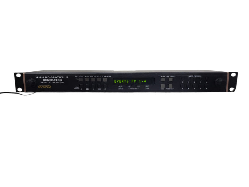 EVERTZ GRATICULE GENERATOR Model: HD9690 4:4:4:4 9000RCP-X1
