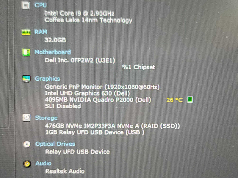 Dell Precision 5530 |i9-8950HK | 32GB DDR4| Quadro P2000| 512GB NVMe READ β Lap200