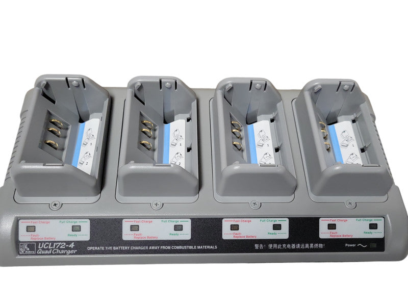 Open-Box Zebra UCLI72-4 Quad Battery Charger AT16305-8 with Power Adapter _