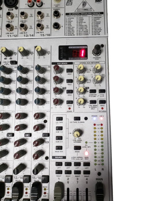 Behringer Eurorack UB2442FX-Pro 24 Bit Multi-FX Processor Line Mixer