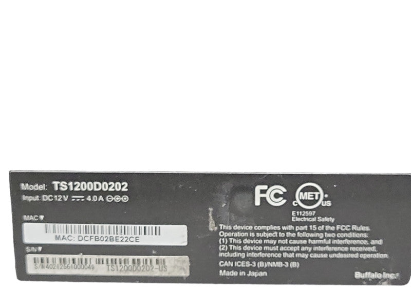 Buffalo TS1200D0202 TeraStation Network Attached Storage, READ _
