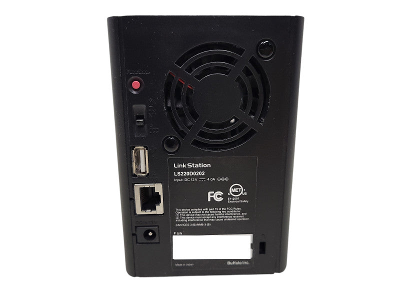 Buffalo LinkStation 220 2-Bay Network Attached Storage LS220D0202 No HAdapter Q$