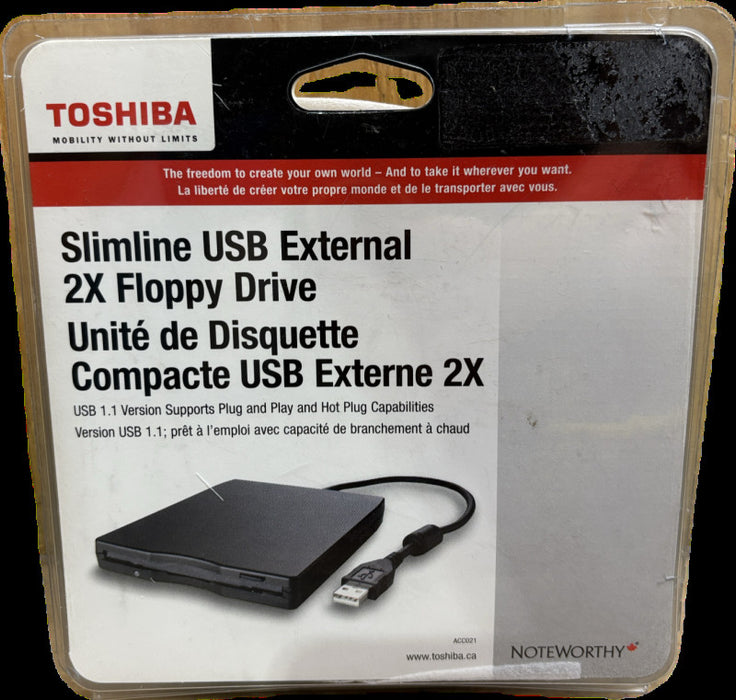 Toshiba Slimline USB External 2X Floppy Drive Brand New
