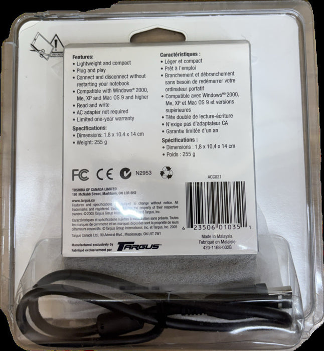 Toshiba Slimline USB External 2X Floppy Drive Brand New
