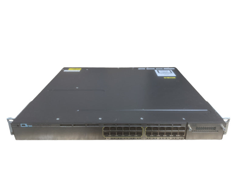Cisco WS-C3750X-24P-S V05 24 Port Gigabit PoE+ Managed Switch, 2x 715 WAC PSU