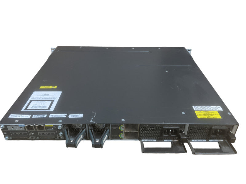 Cisco WS-C3750X-24P-S V05 24 Port Gigabit PoE+ Managed Switch, 2x 715 WAC PSU