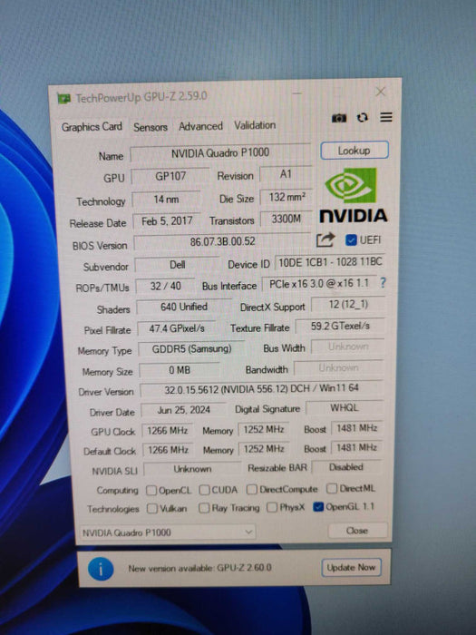 NVIDIA Quadro P1000 | 4GB GDDR5 Graphics Card | 4x MiniDP !