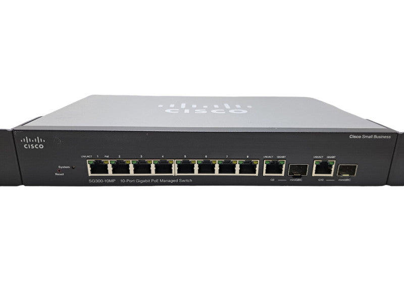 Cisco SG300-10MP | 10-Port Gigabit PoE+ Managed Switch