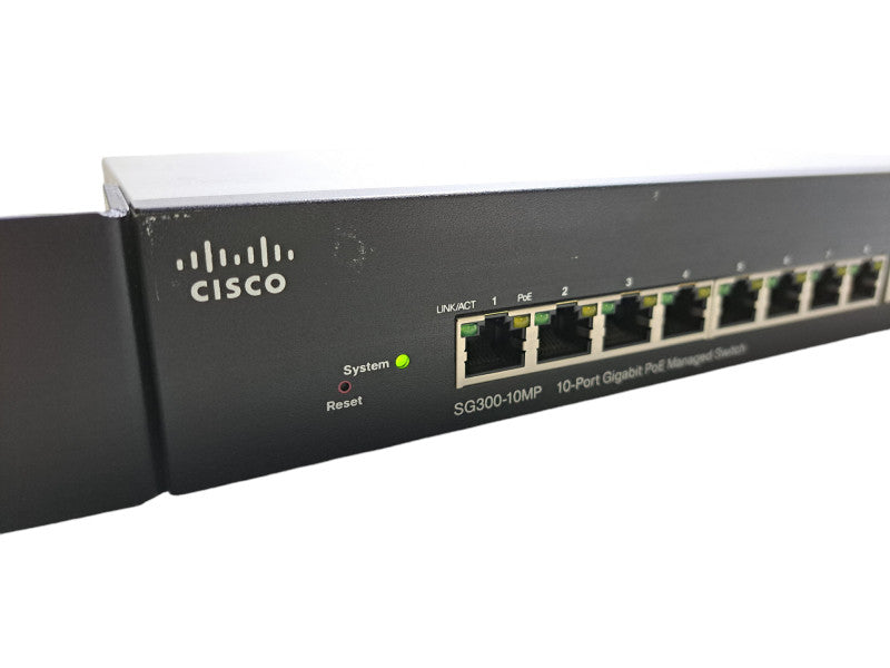 Cisco SG300-10MP | 10-Port Gigabit PoE+ Managed Switch
