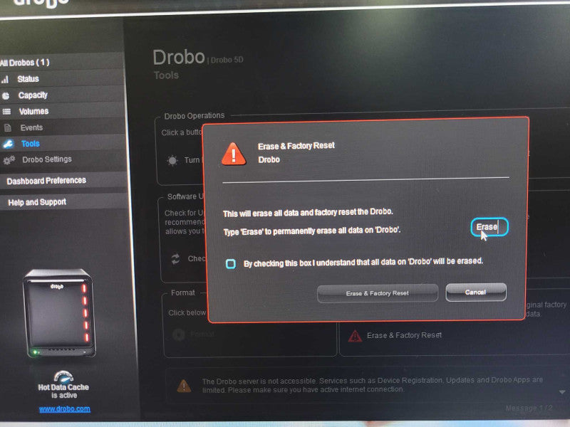 Drobo 5D (DRDR5-A) 5 Bay Storage Hard Drive Array w/ 3x 3TB HDDs, READ _