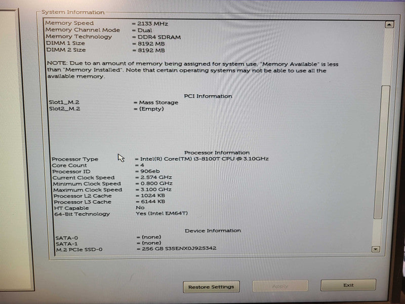 Dell OptiPlex 3060 USFF | i3-8100T @ 3.1GHz, 16GB DDR4, 256GB NVme $