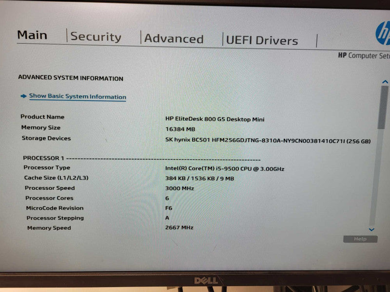 HP EliteDesk 800 G5 USFF i5-9500T 2.20GHz 16GB DDR4 256GB NVMe WiFi Adapter $