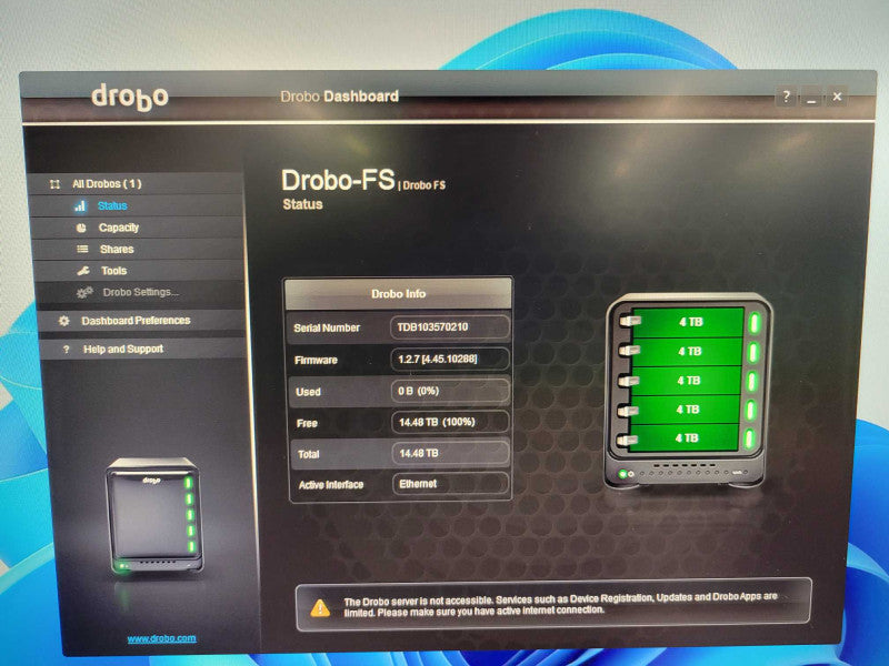 Drobo FS (DRDS2-A) 5-Bay NAS 5x4TB HDD %