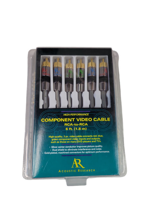 Acoustic Research 6' Ft Component Video Cable AP091 (Gold Plated) RCA-RCA Q%