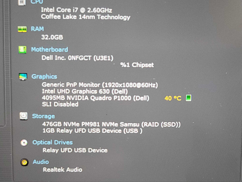 Dell Precision 5530 | i7-8850H| 32GB DDR4| Quadro P1000| 512GB SSD β Lap200