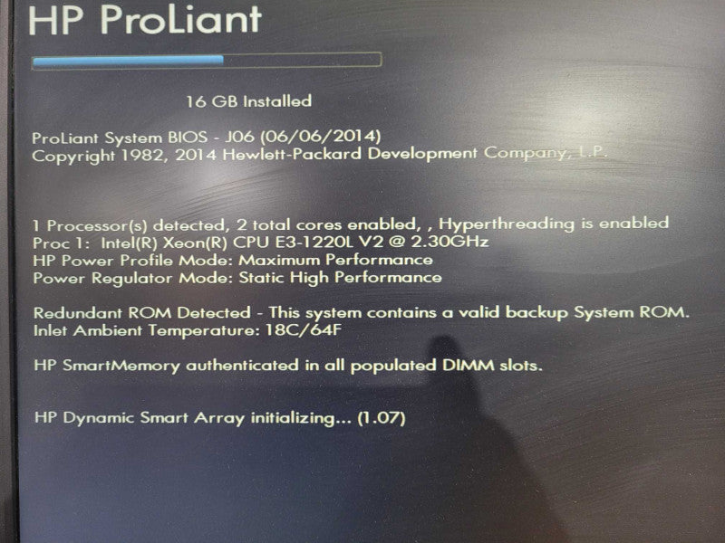 HP ProLiant MicroServer Gen8 | Xeon E3-1220L V2 | 16GB DDR3 | No HDD | B120i !