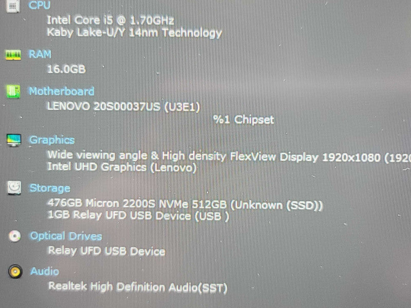 Lenovo ThinkPad T14| i5-10310| 16GB DDR4| 512GB SSD  β Lap200